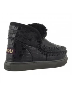 Mou Apres Ski Femme Eskimo Sneaker Cuir Noir -Magasin De Chaussures fw111000c mirbk 1