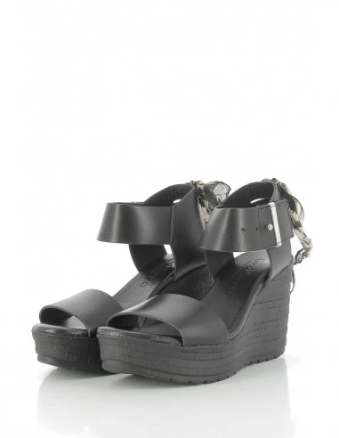 Goodstep Sandales Compensée Femme Jeanne Cuir Noir 4 Goodstep Sandales Compensée Femme Jeanne Cuir Noir – Image 2