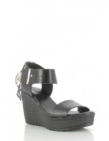 Goodstep Sandales Compensée Femme Jeanne Cuir Noir 5 Goodstep Sandales Compensée Femme Jeanne Cuir Noir – Image 3