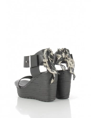 Goodstep Sandales Compensée Femme Jeanne Cuir Noir 6 Goodstep Sandales Compensée Femme Jeanne Cuir Noir – Image 4