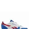 Reebok Sneakers Homme Classic Leather Cuir Blanc/bleu/rouge