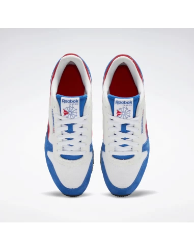 Reebok Sneakers Homme Classic Leather Cuir Blanc/bleu/rouge 6 Reebok Sneakers Homme Classic Leather Cuir Blanc/bleu/rouge – Image 4