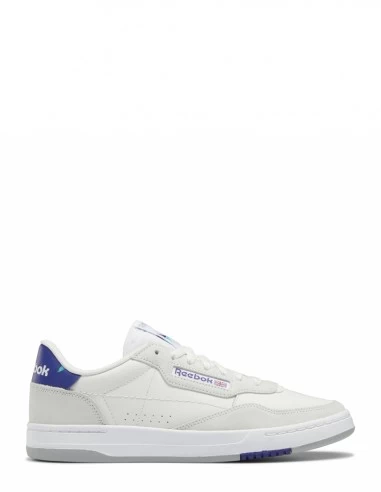 Reebok Sneakers Homme Court Peak Cuir Blanc/Bleu 3 Reebok Sneakers Homme Court Peak Cuir Blanc/Bleu