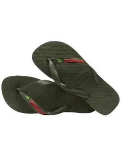 Havaianas Tongs Mixte Brasil Logo Kaki 11 Havaianas Tongs Mixte Brasil Logo Kaki -Magasin De Chaussures hav brasil logo 8