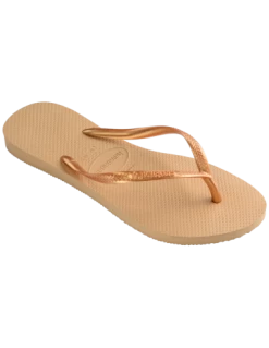 Havaianas Tongs Femme Slim Dorée -Magasin De Chaussures hav slim 6