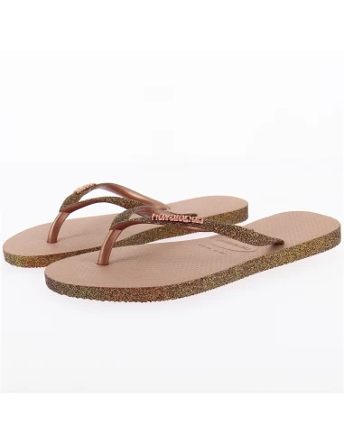 Havaianas Tongs Femme Slim Sparkle II Bronze 4 Havaianas Tongs Femme Slim Sparkle II Bronze – Image 2