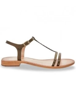 Les Tropéziennes Par M Belarbi Les Tropeziennes Par M.Belarbi Sandales Femme Henya Cuir Kaki -Magasin De Chaussures henya kaki les tropeziennes par mbelarbi 2