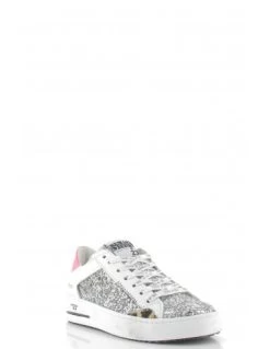 Semerdjian Baskets De Ville Femme Hova 10052 Cuir Blanc/paillette Argent/rose -Magasin De Chaussures hova 10052 semerdjian 1