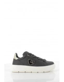 Moschino Love Baskets Compensées Femme Sneakers Bold Cuir Noir -Magasin De Chaussures ja15384g0gia200a moschino love 2