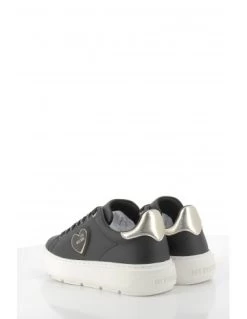 Moschino Love Baskets Compensées Femme Sneakers Bold Cuir Noir -Magasin De Chaussures ja15384g0gia200a moschino love 3