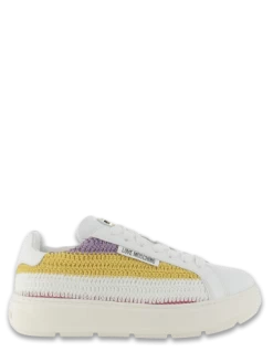 Moschino Love Baskets Compensées Femme Sneakers Bold Cuir Broderie