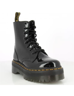 Dr. Martens Dr Martens Boots Compensées Femme Jadon Cuir Verni Noir -Magasin De Chaussures jadon black patent lamper 1