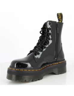 Dr. Martens Dr Martens Boots Compensées Femme Jadon Cuir Verni Noir -Magasin De Chaussures jadon black patent lamper 2