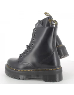 Dr. Martens Dr Martens Boots Compensées Femme Jadon Cuir Polished Smooth Noir -Magasin De Chaussures jadon black polished smooth 1
