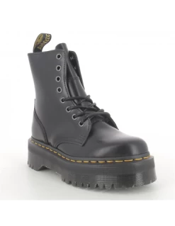 Dr. Martens Dr Martens Boots Compensées Femme Jadon Cuir Polished Smooth Noir -Magasin De Chaussures jadon black polished smooth 2