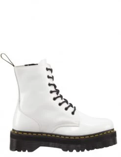 Dr. Martens Dr Martens Boots Compensées Femme Jadon Cuir Polished Smooth Blanc