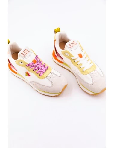 0-105 Baskets De Ville Femme Lenox Limone Jaune/blanc/orange 5 0-105 Baskets De Ville Femme Lenox Limone Jaune/blanc/orange – Image 3