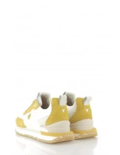 0-105 Baskets De Ville Femme Lenox Yellow Jaune/blanc -Magasin De Chaussures lenox yellow 0 105 2