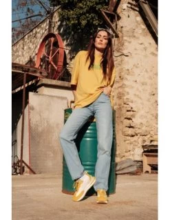 0-105 Baskets De Ville Femme Lenox Yellow Jaune/blanc -Magasin De Chaussures lenox yellow 0 105 5