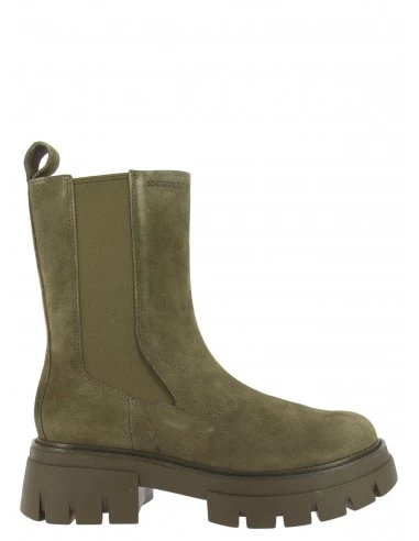 Ash Bottines Chelsea Femme Loud Cuir Kaki 3 Ash Bottines Chelsea Femme Loud Cuir Kaki