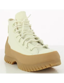 Converse Sneakers Compensées Montantes Femme Lugged Winter 2.0 Cuir Blanc/beige -Magasin De Chaussures lugged winter 20 1