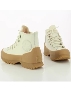 Converse Sneakers Compensées Montantes Femme Lugged Winter 2.0 Cuir Blanc/beige -Magasin De Chaussures lugged winter 20 3