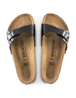 Birkenstock Claquettes Femme Madrid Noir Brillant -Magasin De Chaussures madrid bf patent black 1