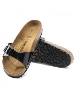 Birkenstock Claquettes Femme Madrid Noir Brillant -Magasin De Chaussures madrid bf patent black 2