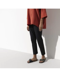 Birkenstock Claquettes Femme Madrid Cuir Lisse Noir -Magasin De Chaussures madrid femme 2