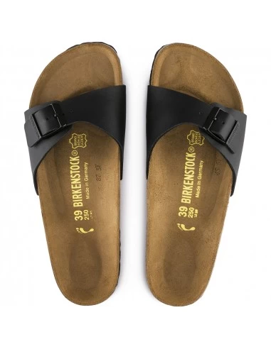Birkenstock Claquettes Femme Madrid Cuir Noir 5 Birkenstock Claquettes Femme Madrid Cuir Noir – Image 3