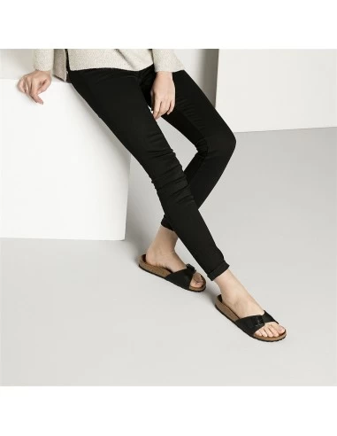 Birkenstock Claquettes Femme Madrid Cuir Noir 8 Birkenstock Claquettes Femme Madrid Cuir Noir – Image 6