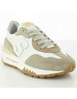 Semerdjian Baskets De Ville Femme Mantch 7030 Blanc/beige/or -Magasin De Chaussures mantch 7030 1