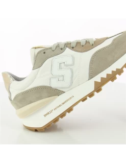 Semerdjian Baskets De Ville Femme Mantch 7030 Blanc/beige/or -Magasin De Chaussures mantch 7030 2