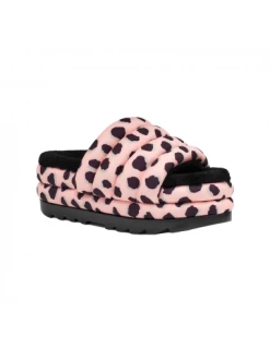 Ugg Claquettes Compensées Femme Maxi Slide Cheetah Print Leopard Rose -Magasin De Chaussures maxi slide cheetah print 1