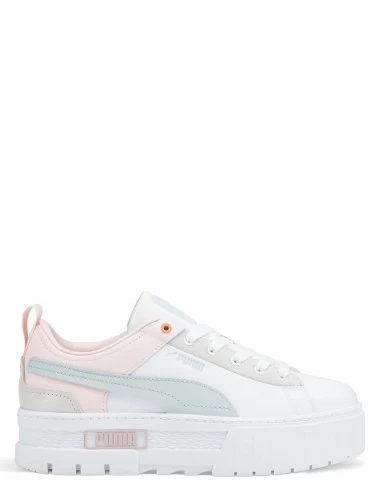 Puma Sneakers Compensées Femme Mayze Raw Pastel Blanc/rose 3 Puma Sneakers Compensées Femme Mayze Raw Pastel Blanc/rose