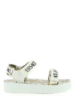 Versace Sandales Compensées Femme Miami Blanc