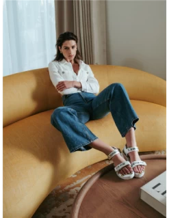 Versace Sandales Compensées Femme Miami Blanc -Magasin De Chaussures miami 3