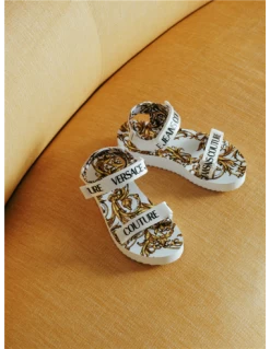 Versace Sandales Compensées Femme Miami Blanc -Magasin De Chaussures miami 4