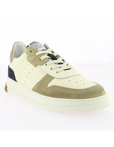 Schmoove Baskets De Ville Homme Order Sneaker Cuir Blanc/beige/noir 5 Schmoove Baskets De Ville Homme Order Sneaker Cuir Blanc/beige/noir – Image 3