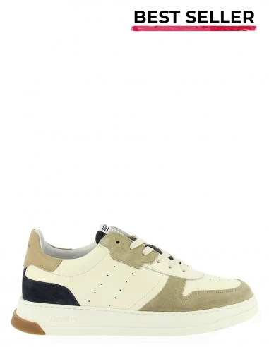 Schmoove Baskets De Ville Homme Order Sneaker Cuir Blanc/beige/noir 3 Schmoove Baskets De Ville Homme Order Sneaker Cuir Blanc/beige/noir