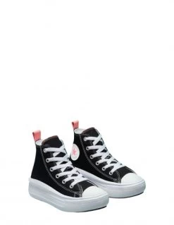 Converse Sneakers Compensées Montantes Enfant Move Hi Kid Noir Blanc Rose -Magasin De Chaussures move hi 2