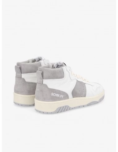 Schmoove Basket De Ville Femme Winston Mid Blanc/gris 5 Schmoove Basket De Ville Femme Winston Mid Blanc/gris – Image 3