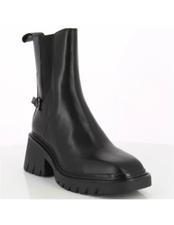 Ash Bottines Chelsea Femme Oxford Cuir Noir -Magasin De Chaussures oxford 1