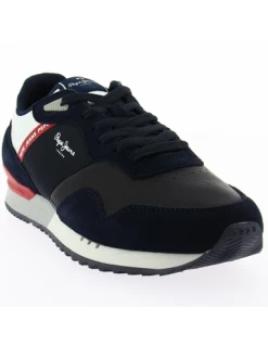 Pepe Jeans Baskets De Ville Homme London On Cover Bleu -Magasin De Chaussures pms30872 595 pepe jeans 1