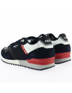 Pepe Jeans Baskets De Ville Homme London On Cover Bleu -Magasin De Chaussures pms30872 595 pepe jeans 2