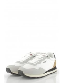 Pepe Jeans Baskets De Ville Homme Natch Blanc/beige -Magasin De Chaussures pms30945 800 pepe jeans 1