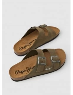 Pepe Jeans Sandales Homme Bio Daim Marron Foncé -Magasin De Chaussures pms90112 765 pepe jeans 2