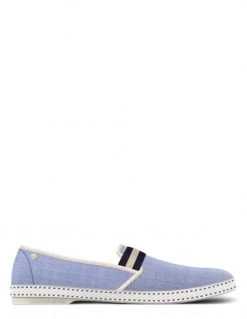Rivieras Espadrilles Homme College Oxford Bleu Denim