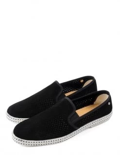 Rivieras Espadrilles Homme Classic Suede Nubuck Noir -Magasin De Chaussures rivsuntan30 3061 rivieras 1