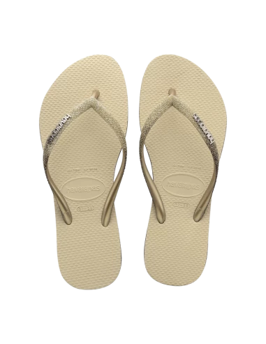 Havaianas Tongs Femme Slim Sparkle II Dorée 4 Havaianas Tongs Femme Slim Sparkle II Dorée – Image 2